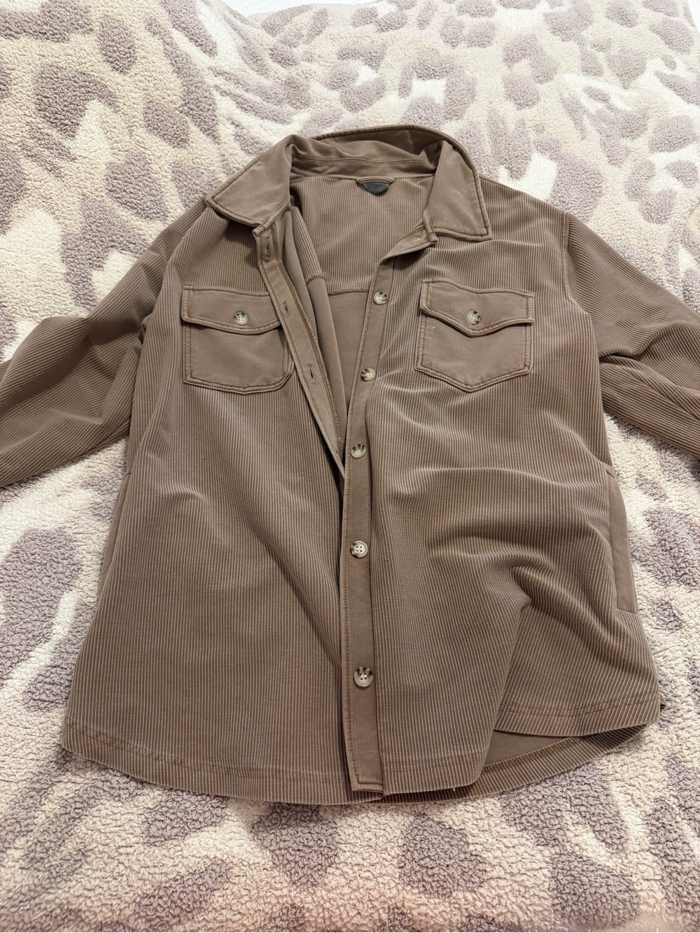 Arula Brown Corduroy Button-Up Jacket